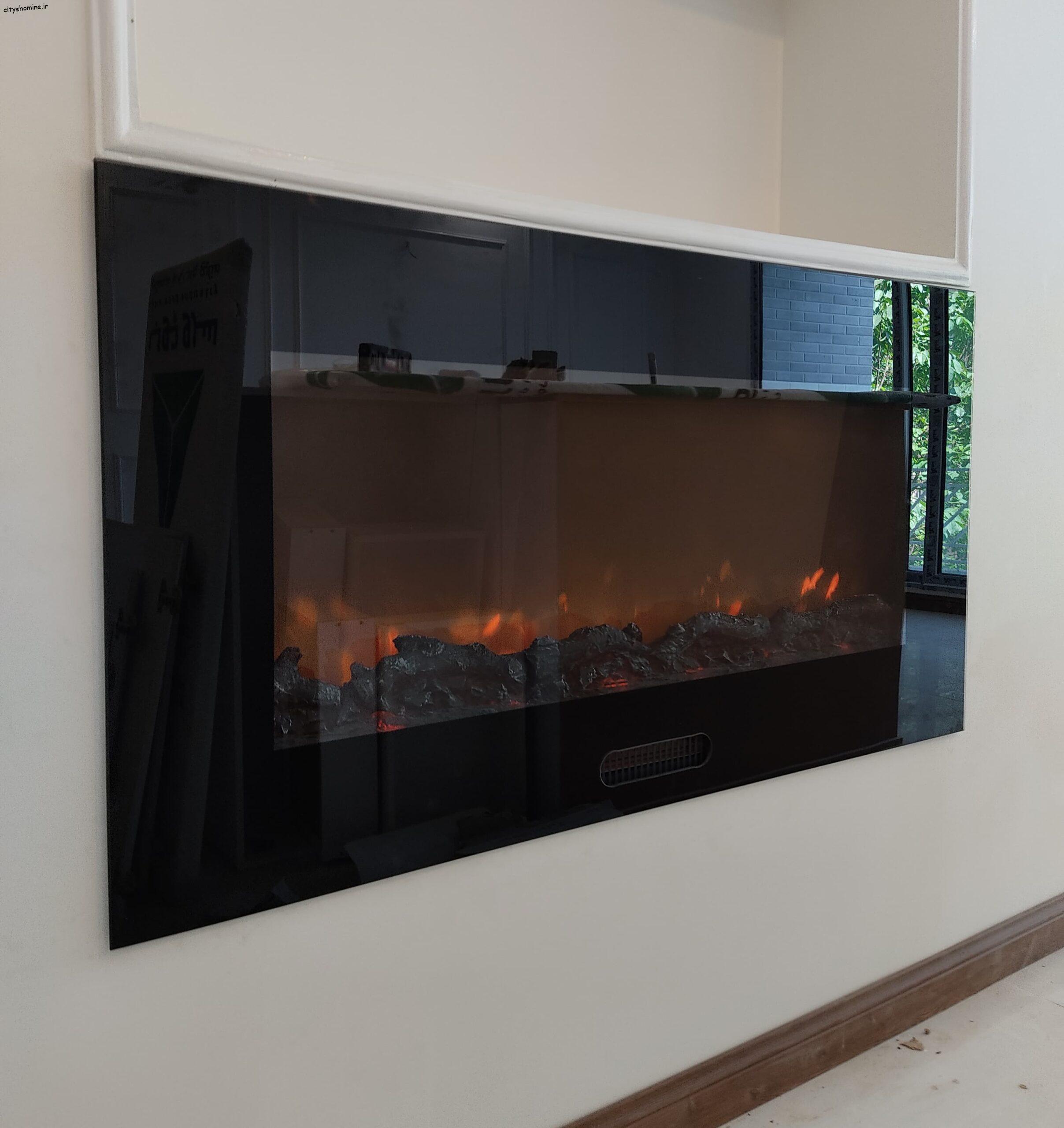 شومینه برقی ریموت دار شومینه برقی دیواری