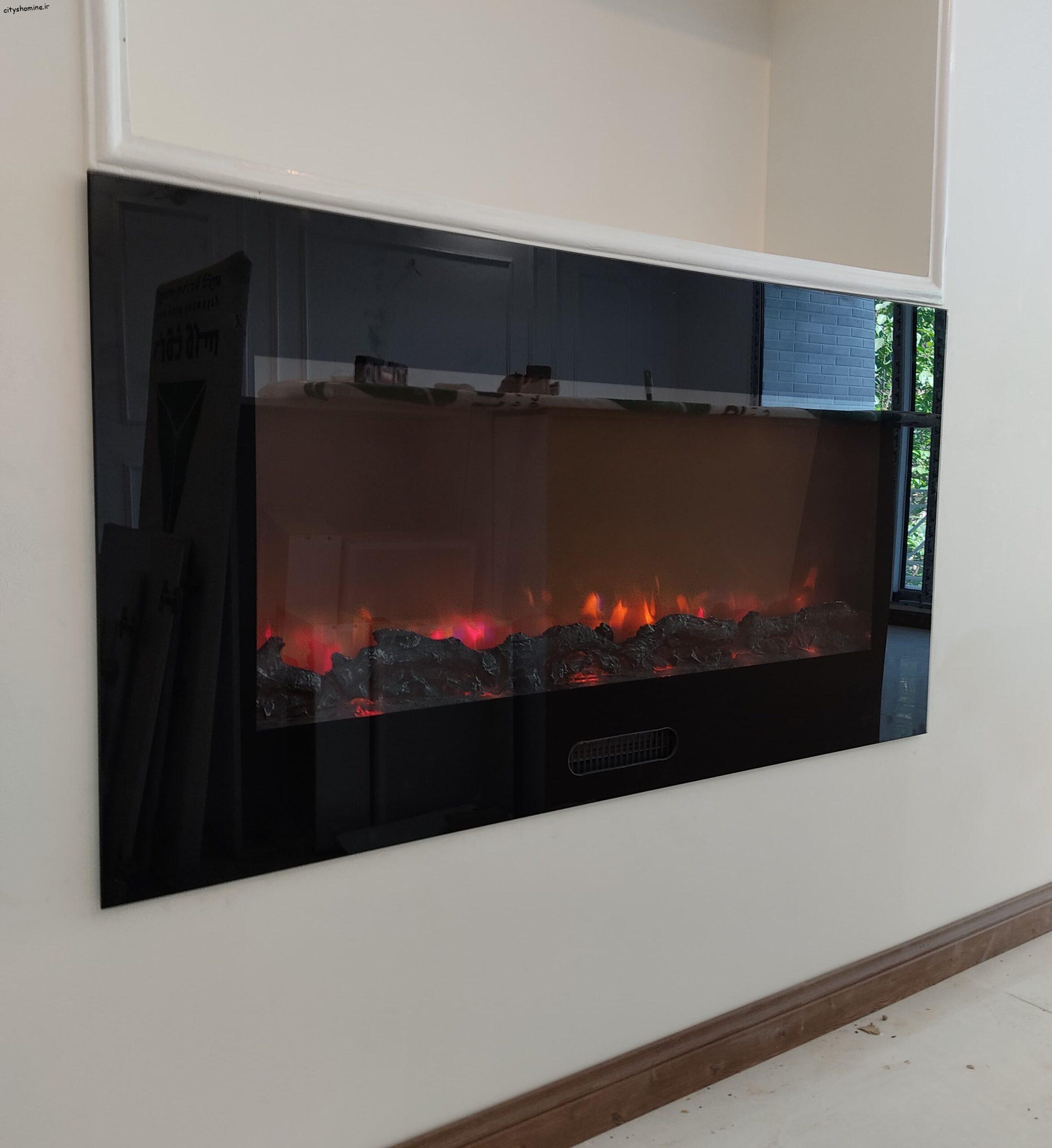 شومینه برقی ریموت دار شومینه برقی دیواری