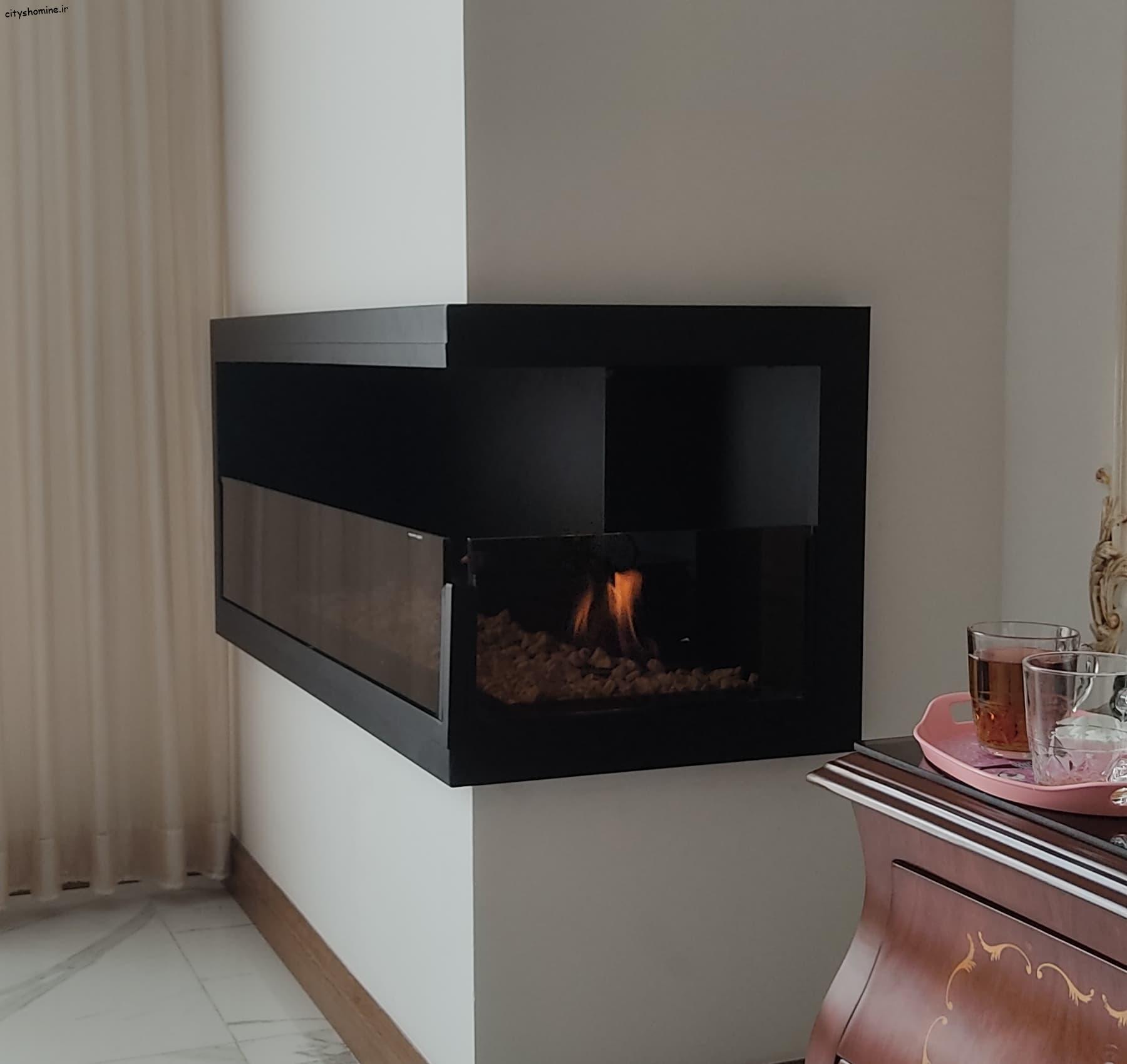 شومینه گازی دیواری شومینه گازی دوطرفه