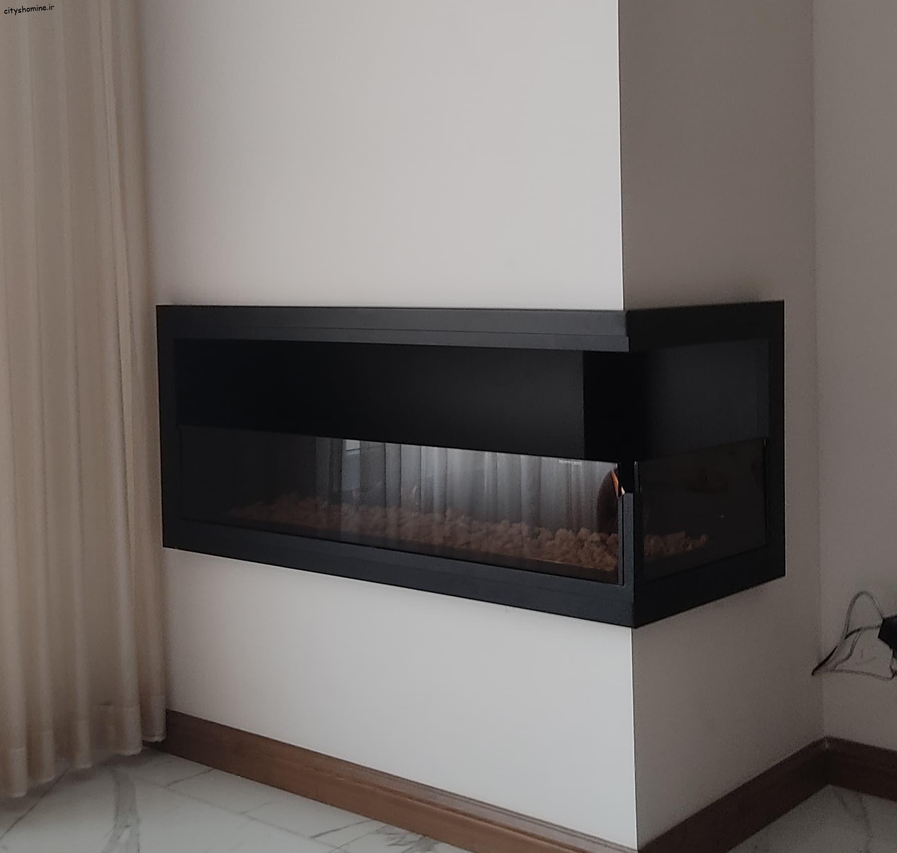 شومینه گازی دیواری شومینه گازی دو طرفه L