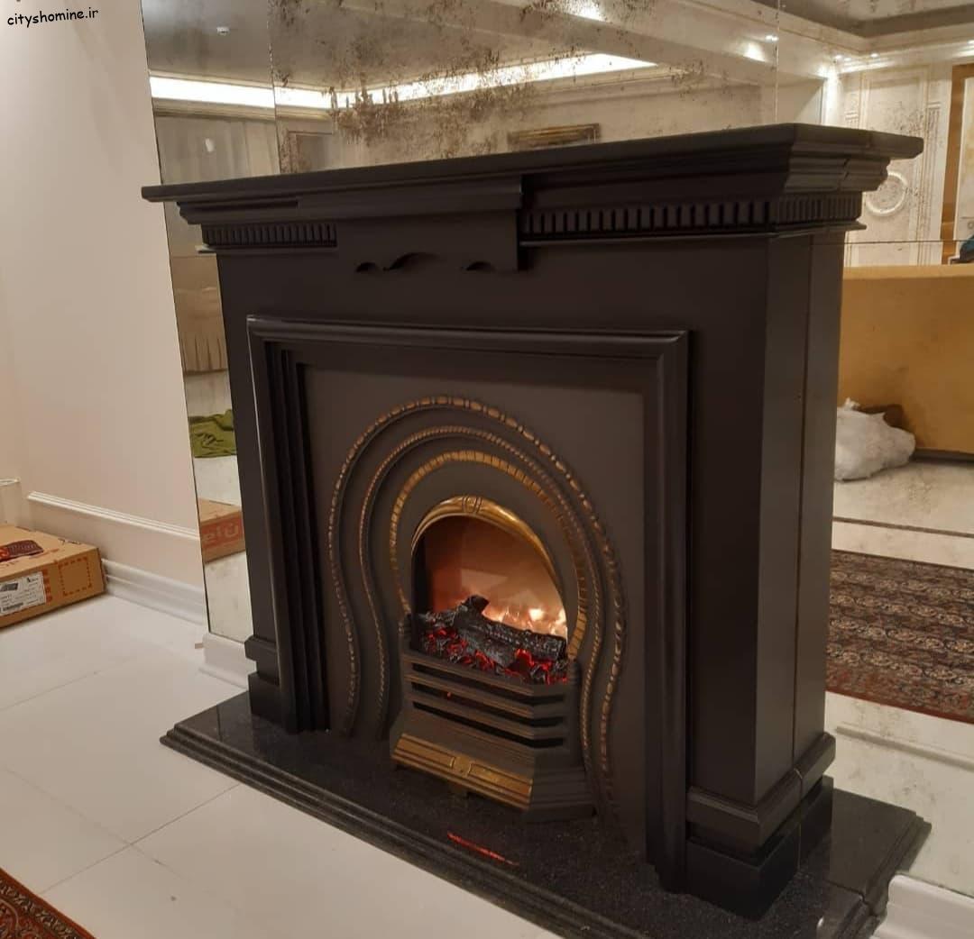 شومینه کلاسیک برقی شومینه برقی کلاسیک مشکی