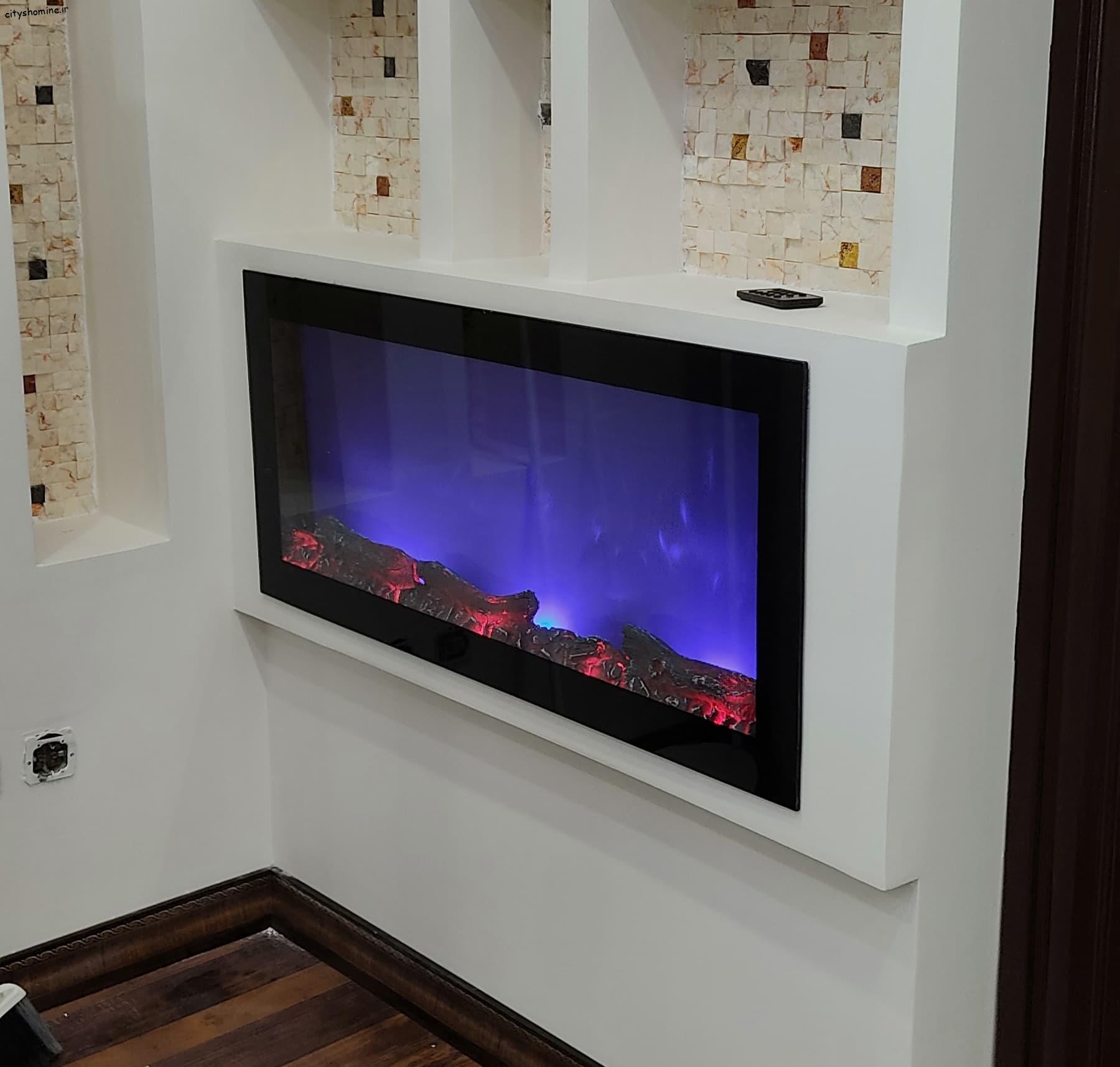 شومینه برقی بدون گرما شومینه های برقی بدون گرما رنگ آبی