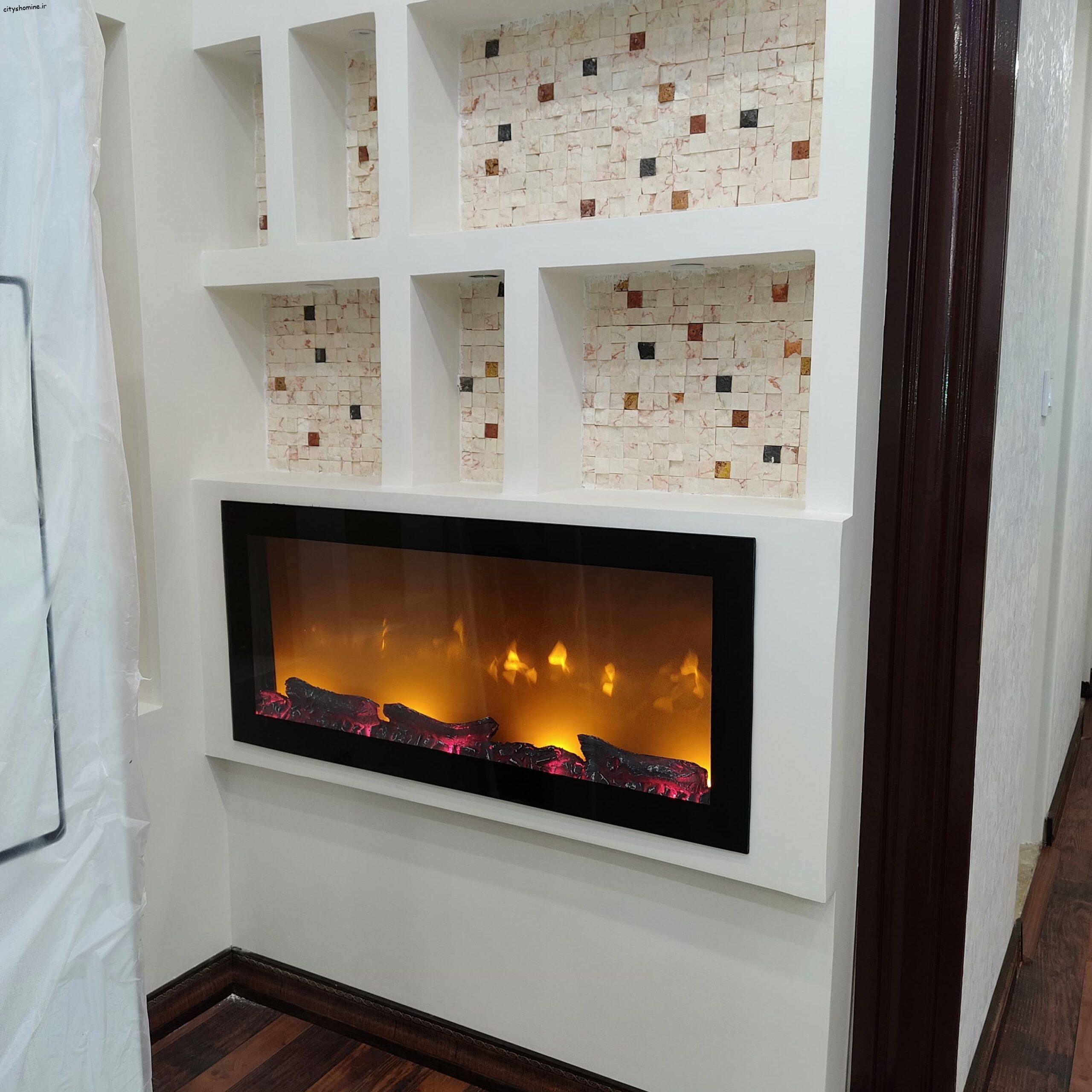 شومینه برقی بدون گرما شومینه بدون گرما رنگ قرمز