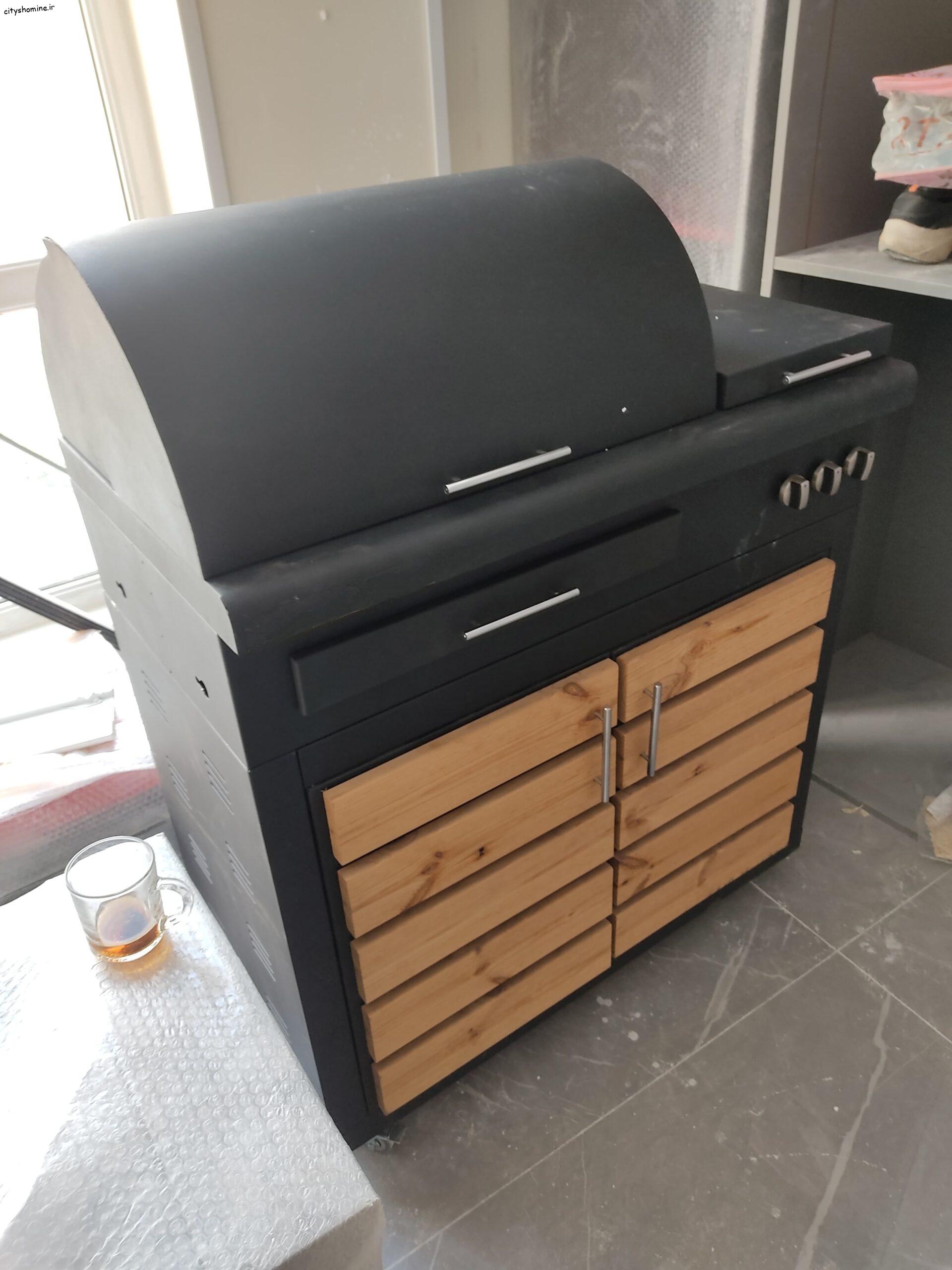 شومینه باربیکیو آپارتمانی (شومینه بالکنی) باربیکیو ذغالی