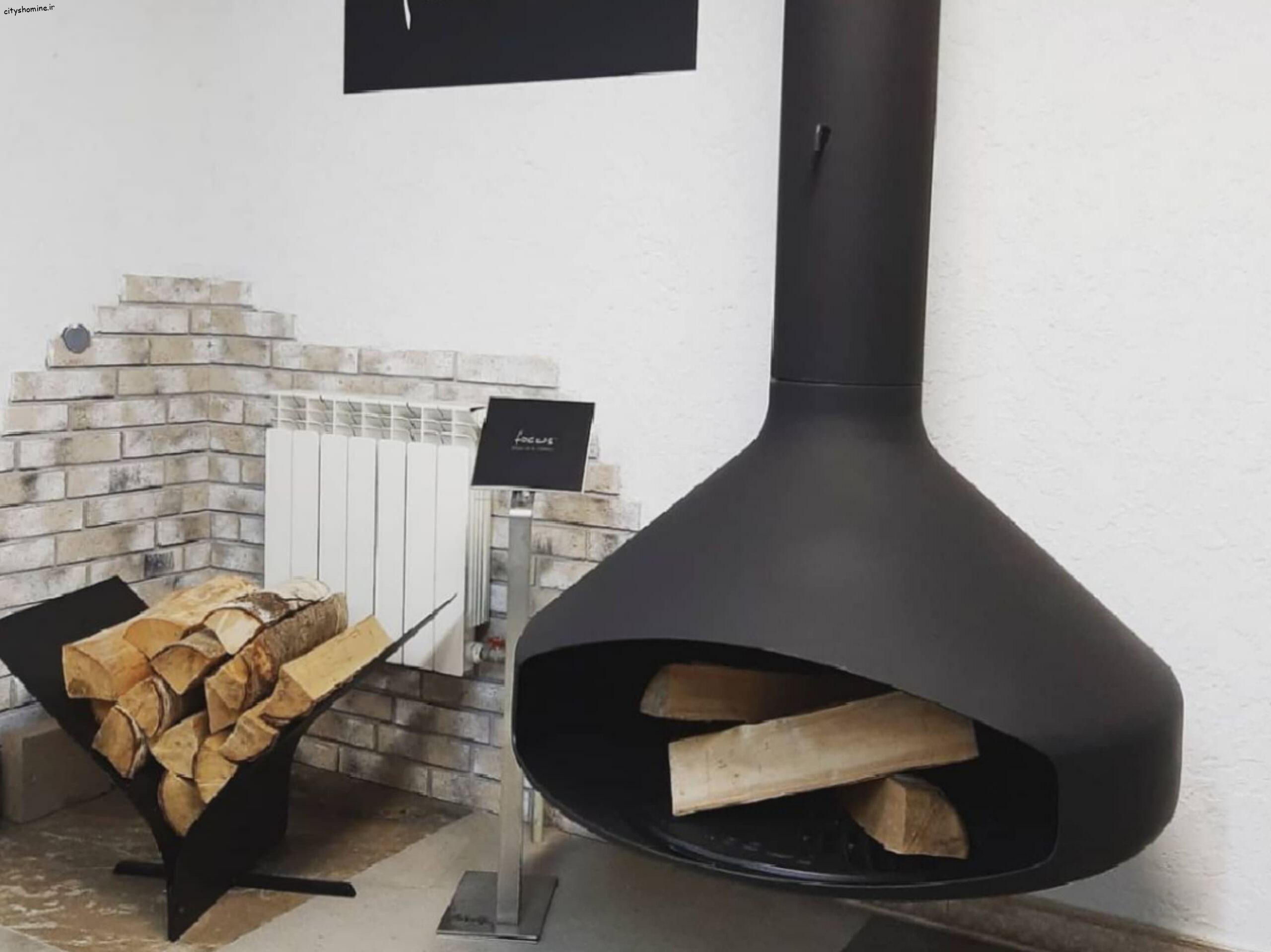 شومینه معلق هیزم سوز