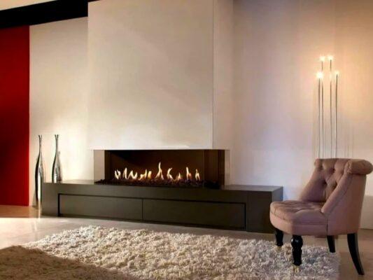 شومینه گاز سوز سه طرفه