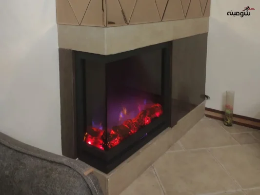 شومینه برقی دوطرفه کنج