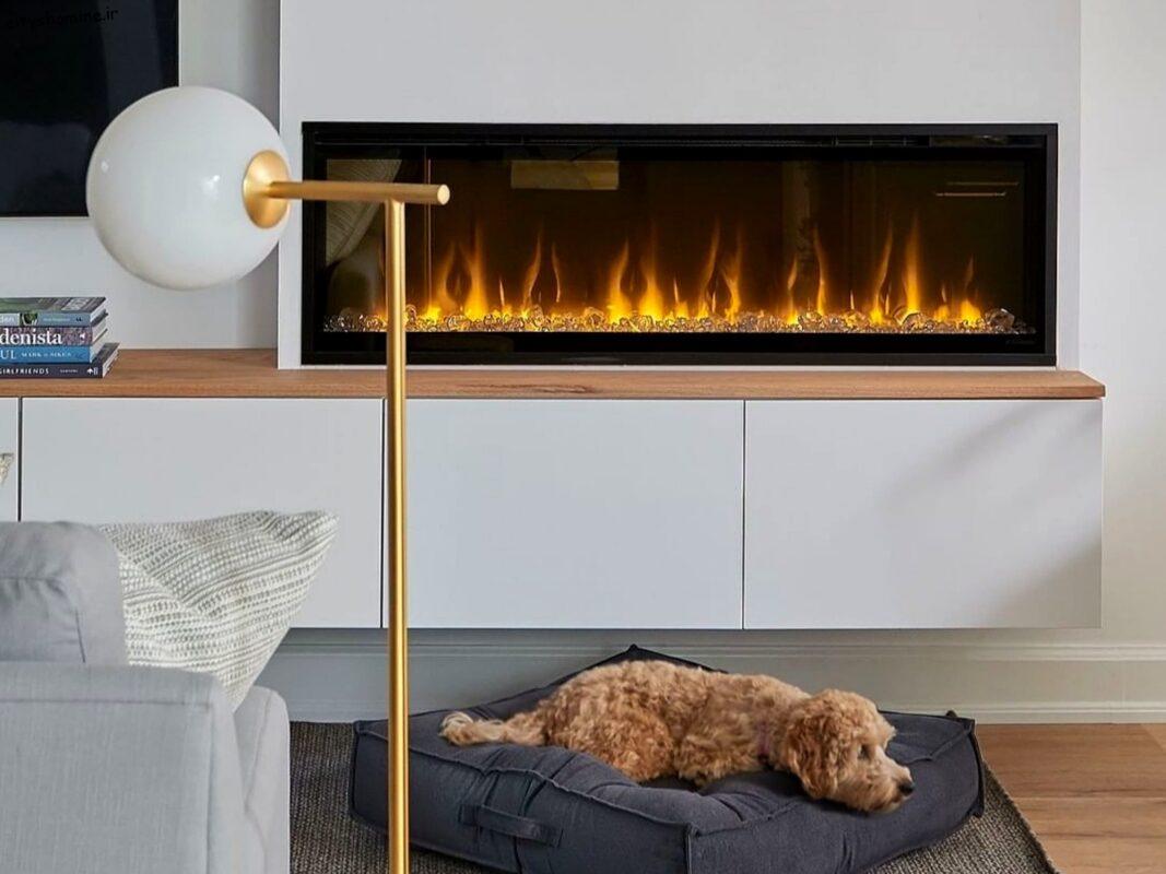 شومینه شیشه ای برقی با هشت رنگ مجزا