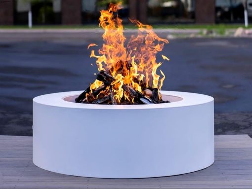 آتشدان آلاچیق دایره ای با رنگ سفید