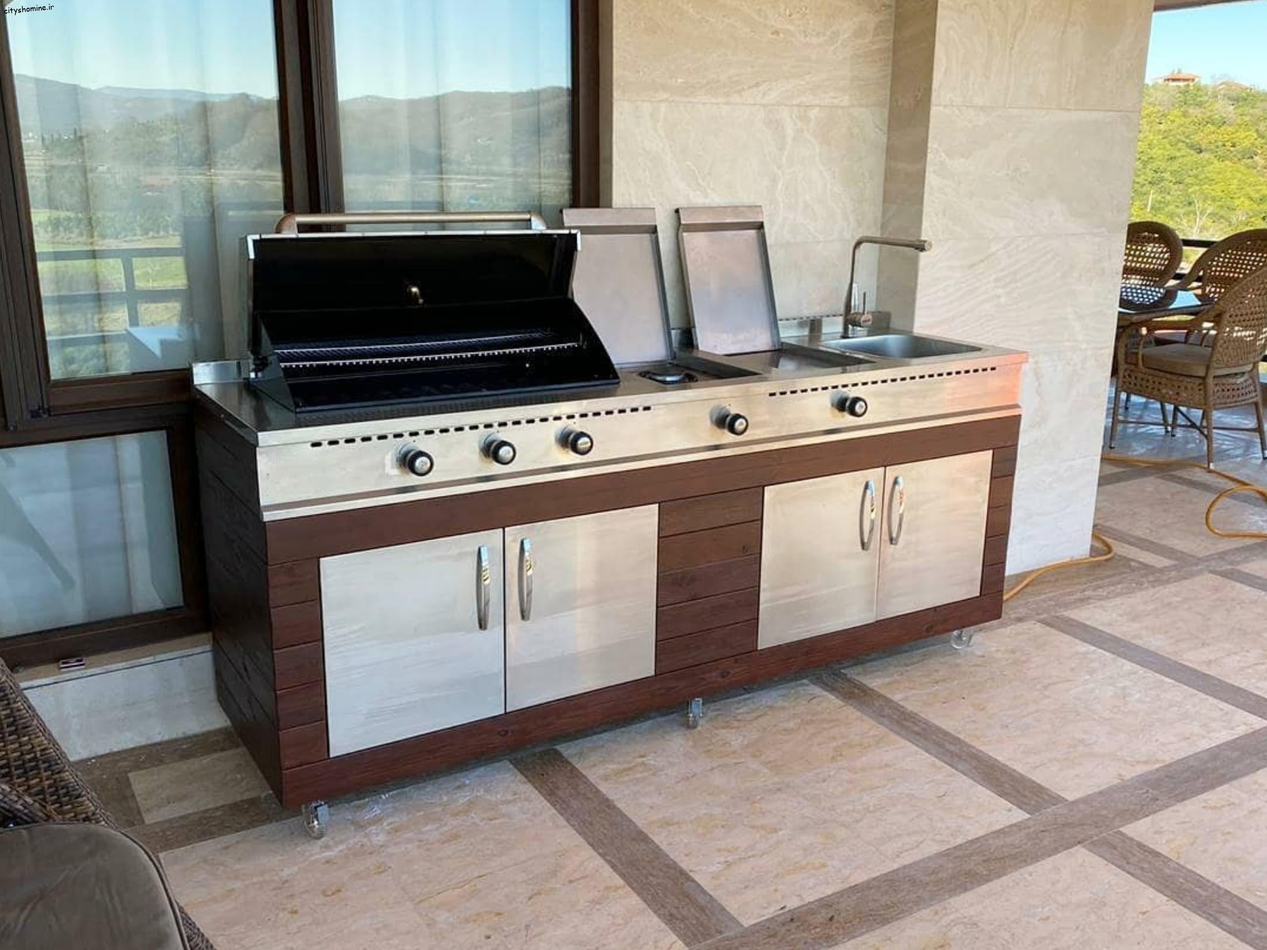 خرید شومینه باربیکیو استیل (باربیکیو آیلند) خرید باربیکیو استیل