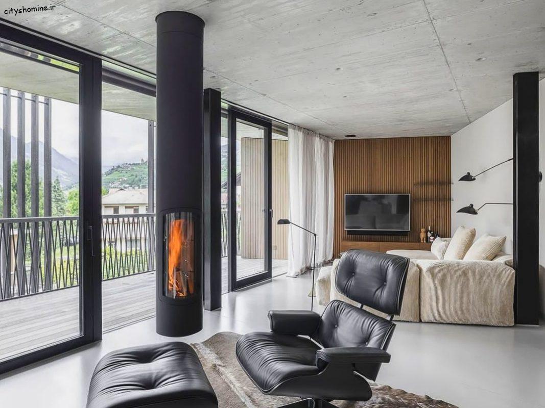 مدل شومینه هیزمی استوانه ای