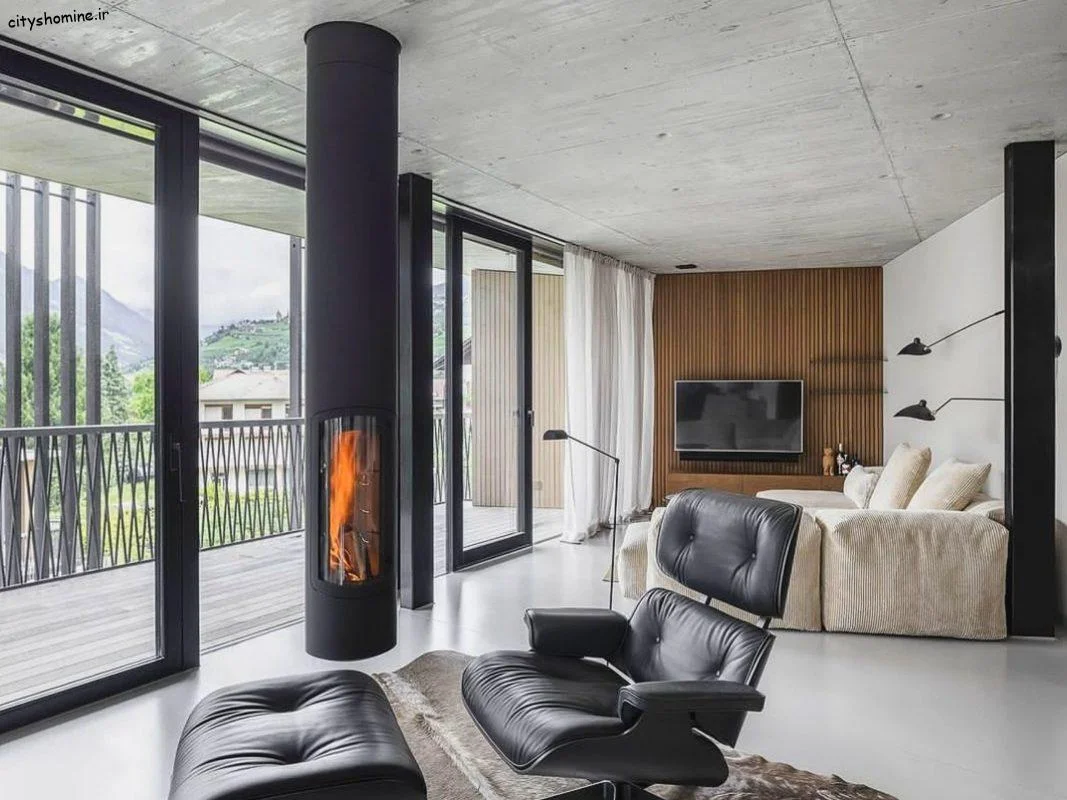 مدل شومینه هیزمی استوانه ای