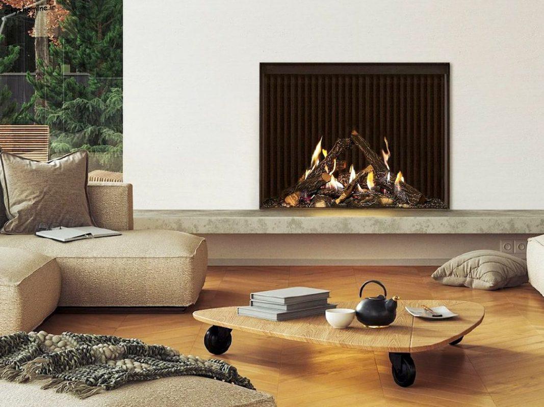 شومینه دیواری گازسوز طرح مدرن