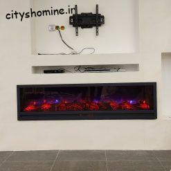 شومینه سه بعدی فلت با نمایشگر آبی لایت