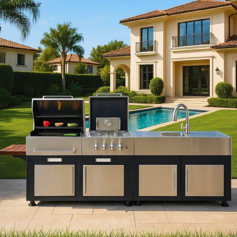 همه چیز در مورد خرید باربیکیو باربیکیو با دو متریال استیل و فلز رنگ کوره ای